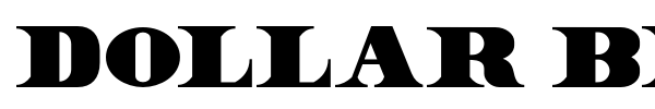 Dollar Bill font preview